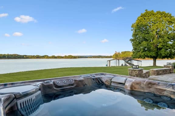 Grandview Point Lakehouse | Dock, Slide, Hot Tub
