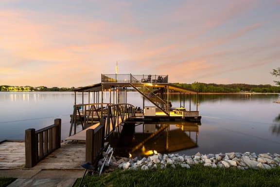 Grandview Point Lakehouse | Dock, Slide, Hot Tub